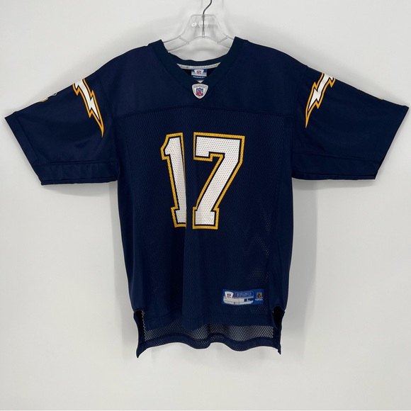 Philip Rivers San Diego Chargers 17 Reebok Authentic NFL Jersey Youth Size Large - Picture 2 of 10